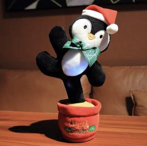 Quality EN71-1-2-3 Christmas Light Up Singing Animal Toys For Kids for sale