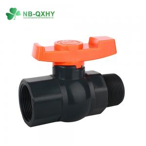 China 1/2 Inch to 4 Inch PVC Ball Valve Plastic Valve for Drain Water Drainage in White on sale