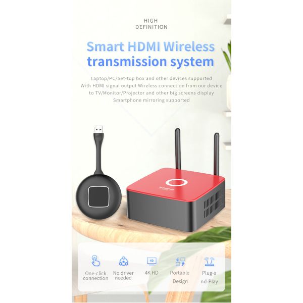 Conference Room Hdmi Wireless System Video 50 Meters For Wifi Display