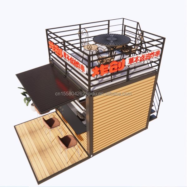 10FT Modern Design Steel Structure Container Store/Shop Houses and Prefabricated Modular Houses 3D Model/CAD Drawings