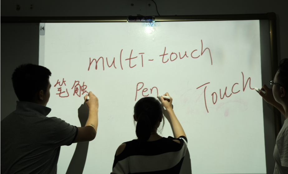 4096*4096 Optical Portable Interactive Whiteboard Dual Pen touch
