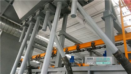 Automobile Cleaning 1500*1200mm Catenary Shot Blasting Machine High Efficiency