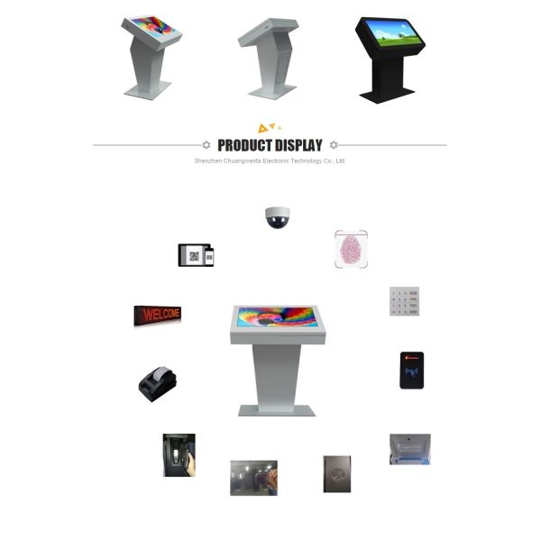 Horizontal IP65 43" 3000cd/m2 Tft Interactive Kiosk 1920x1080