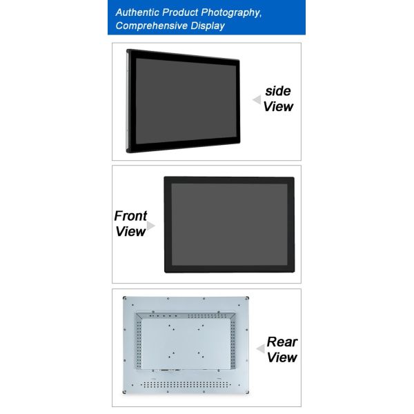 Waterproof IP65 21.5 inch Capacitive Touchscreen Rear-mount Capacitive Industrial All-in-one PCs Embedded Fanless Linux Win Computer Advertising