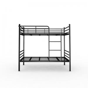 China Apartment Grey Black Steel Mesh Full Fence Metal Bunk Bed Frame on sale