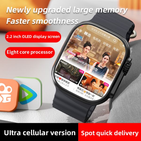 4G Android 8.1 GPS Smart Watch Amoled Display 64G Wireless Charging