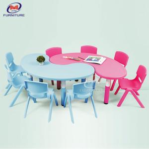 China U Shape Half Moon Preschool Table And Chairs childrens plastic chairs For Kindergarten on sale