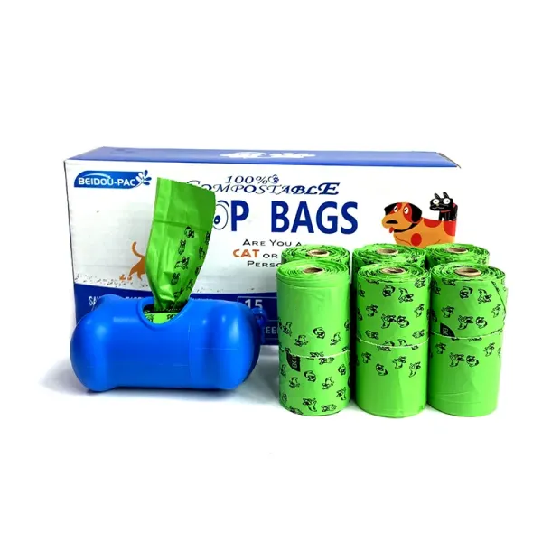 Compostable Pet Poop Bags for Sustainable Pet Cleanup Outdoors Pet Garbage Bag