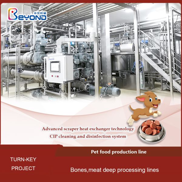 SUS304 Full Automatic Pet Food Meat Processing Machine CIP Cleaning