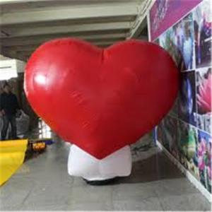 Quality Standing LED Wedding Party Decoration Inflatable Advertising Products , Large Inflatable Red Heart for sale