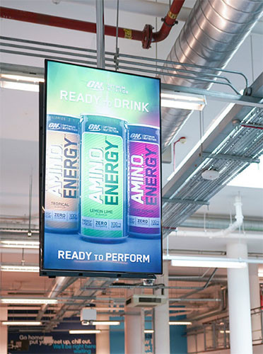 Ceiling Lifting Double Sided LCD Video Wall Panel LCD Advertising Digital Signage