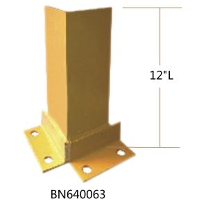 12 Inch Frame Pallet Rack Corner Guards , Warehouse Pallet Racking Protectors