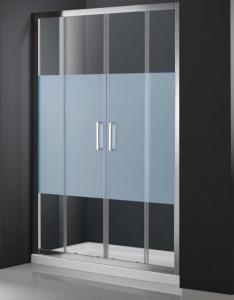 China Polished Bathroom Shower Room Rectangle Folding Glass Shower Screen on sale