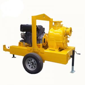 China electric motor powered self priming trash pump Diesel Engine Driven Septic Tank Pump With Trailer Mounted on sale