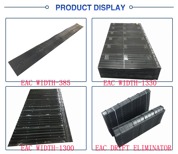 PVC Sheets Cooling Tower Fill Material Trickling Filter Cooling Tower Infill 385mm