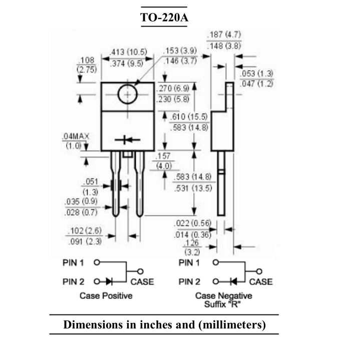 Ultra Fast Recovery Rectifier Diode SF81-SF88 Superfast Switching Time For High Efficiency