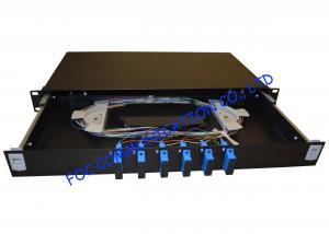 Quality Singlemode 1U Fibre Optic Patch Panel 12 Ports Full Loaded With SC Pigtail for sale