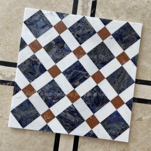 Quality Handmade Square Interior Waterjet Medallions Patterns Marble Stone Floor Tile for sale