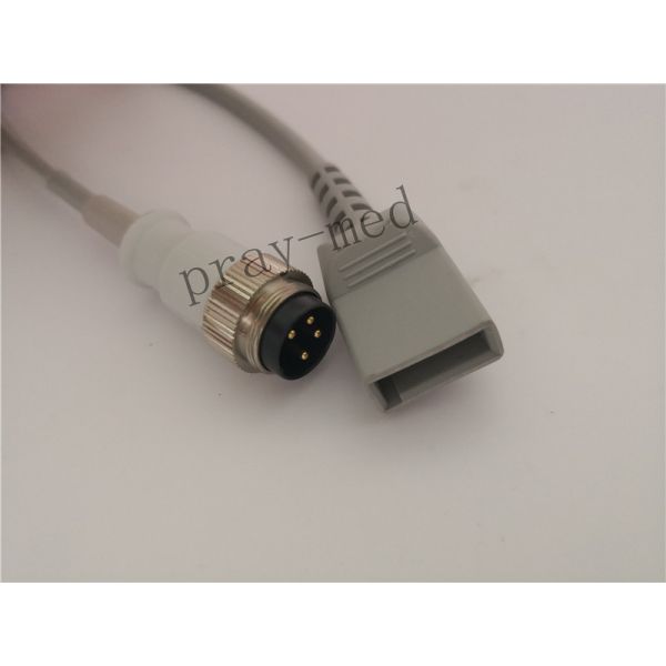 4 Pin stockert Utah IBP Blood Pressure Cable TPU Material With 4.0mm Diameter