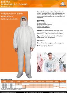 China Food Industry Disposable Protective Coverall Nonwoven SPP Disposable Body Suit on sale