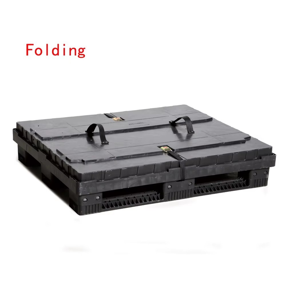 Collapsible Plastic Pallet Container For Automotive Parts Transportation And Storage