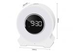 Rechargeable Digital Radio Alarm Clock With Smart Touch Sensor White / Pink