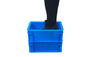 Quality 20 Litre Industrial Stacking Plastic Euro Storage Boxes Crate For Conveyor Systems for sale