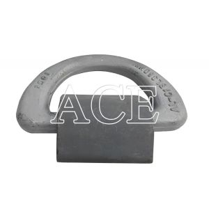 Quality DNV GL Certified Galvanized Heavy Duty 50 Ton Container Lashing Forged D Ring with Clamp M.B.L 500KN for sale