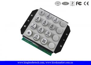 Quality Vandal - Proof 4 X 4 Matrix Door Access Numeric Keypad With 16 Round Keys for sale