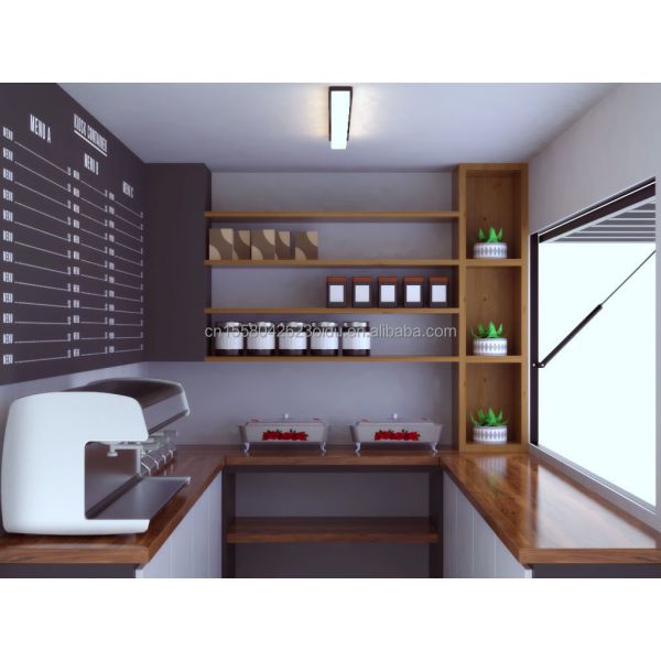 Galvanized Steel Square Tubes Mini Popup Shop Mobile Container Coffee Bar Houses 10ft Container with 50mm Wall and 75mm Wall