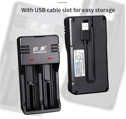 Doublepow USB 3.7 Volt Lithium Ion Battery Charger 26650 16340 18650