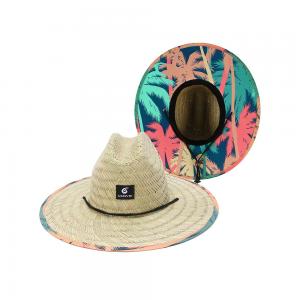 China Round Beach Patch Straw Hat For Tropical Fishing Eco Friendly on sale