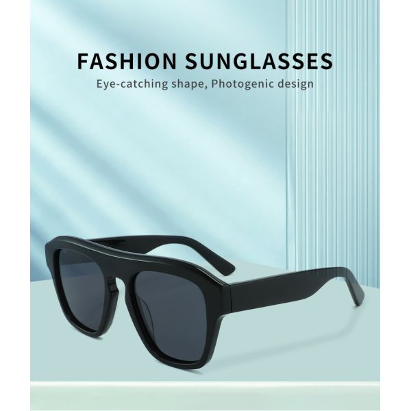 Unisex Thick Oversized Polarized Acetate Sunglasses Acetate Eyewear Frames