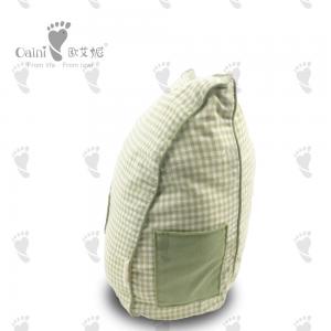 China Presents Cuddly Thick Stuffed Cushion Green Stripe Pillow 29 X 43cm on sale