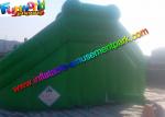 Green Waterproof Outdoor Inflatable Water Slides Commercial Water Pool Slide