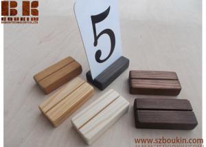 Quality 32 Wood place card holders, Restaurant table number holder, Wooden card holder, for sale