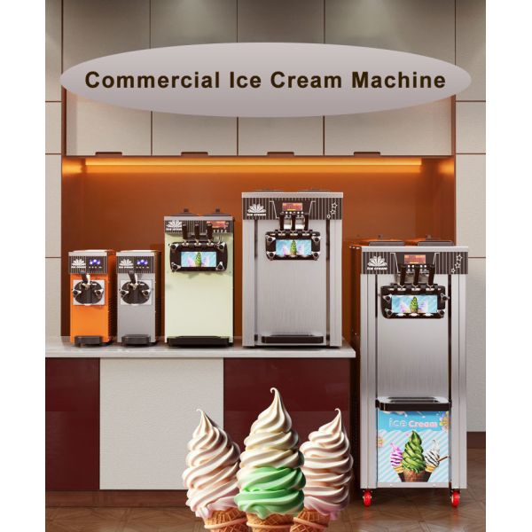 Floor Standing Ice Cream Machine Pre Cooling 5L*2 Hoppers