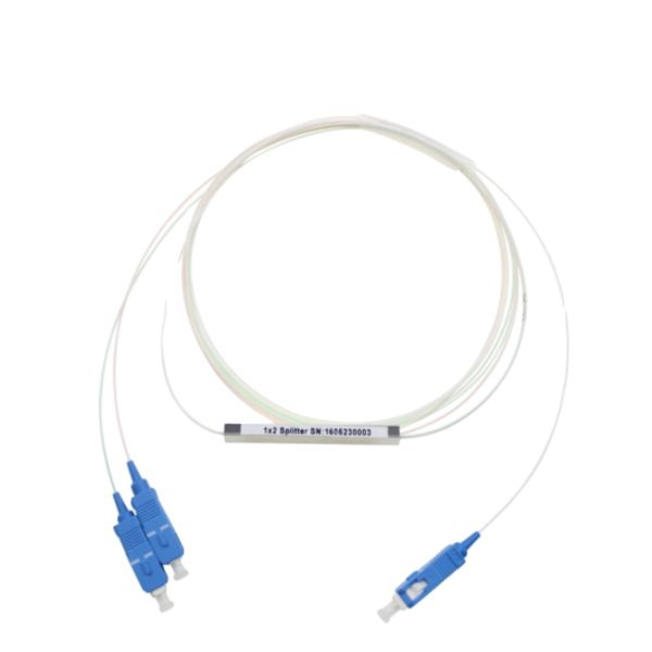 G657A1 FTTH 1x2 Fiber Optic Splitter , Mini PLC Splitter SC APC 0.9mm