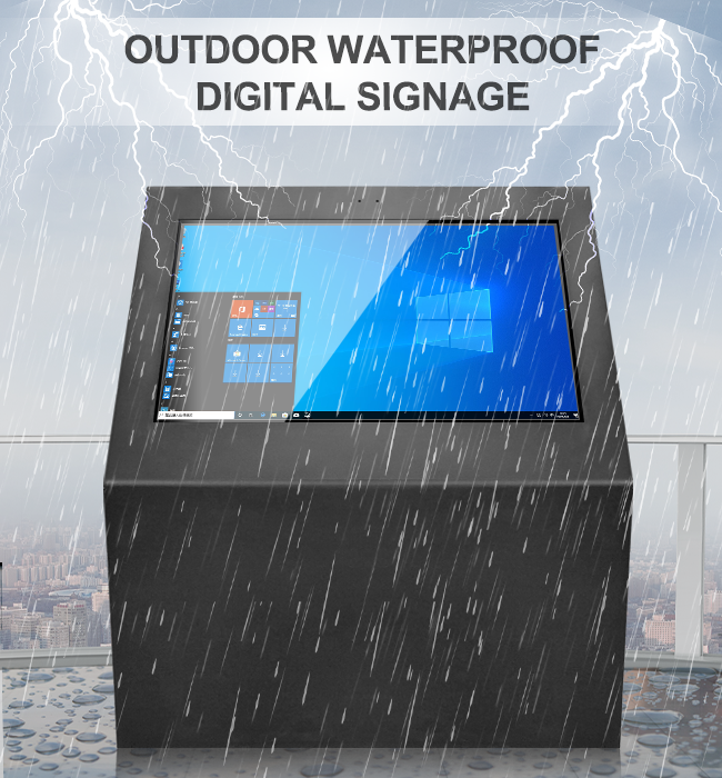 Outdoor Screens Floor Standing Sunlight readable 32" 43" 49" Digital Signage 240V