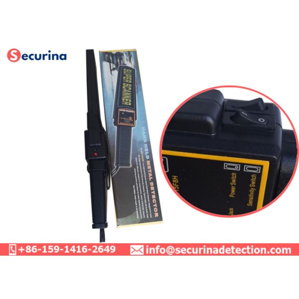 Super Body Security Metal Detector Wand Continuous Adjustment With Vibrator