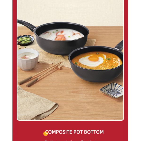 Thickened Multiple Sizes Iron Kitchen Non Stick Sauce Pot For Cooking