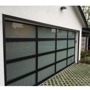 Quality Wind Resistance Insulated Glass Garage Doors , Aluminum modern security sectional automatic for sale