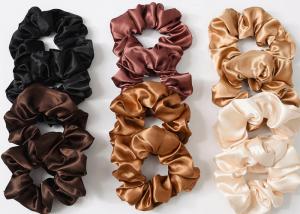 China satin fabric gold black hair extension scrunchies accessories women's head rope matching headwear spot wholesale on sale
