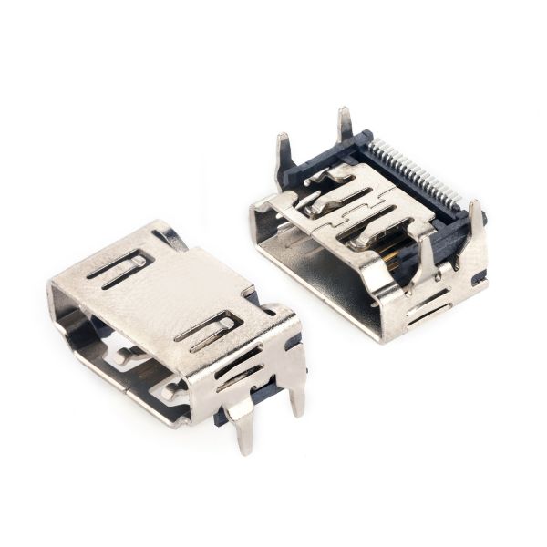 SMT Type 19P Female Micro HDMI Cable Connectors For Set Top Box