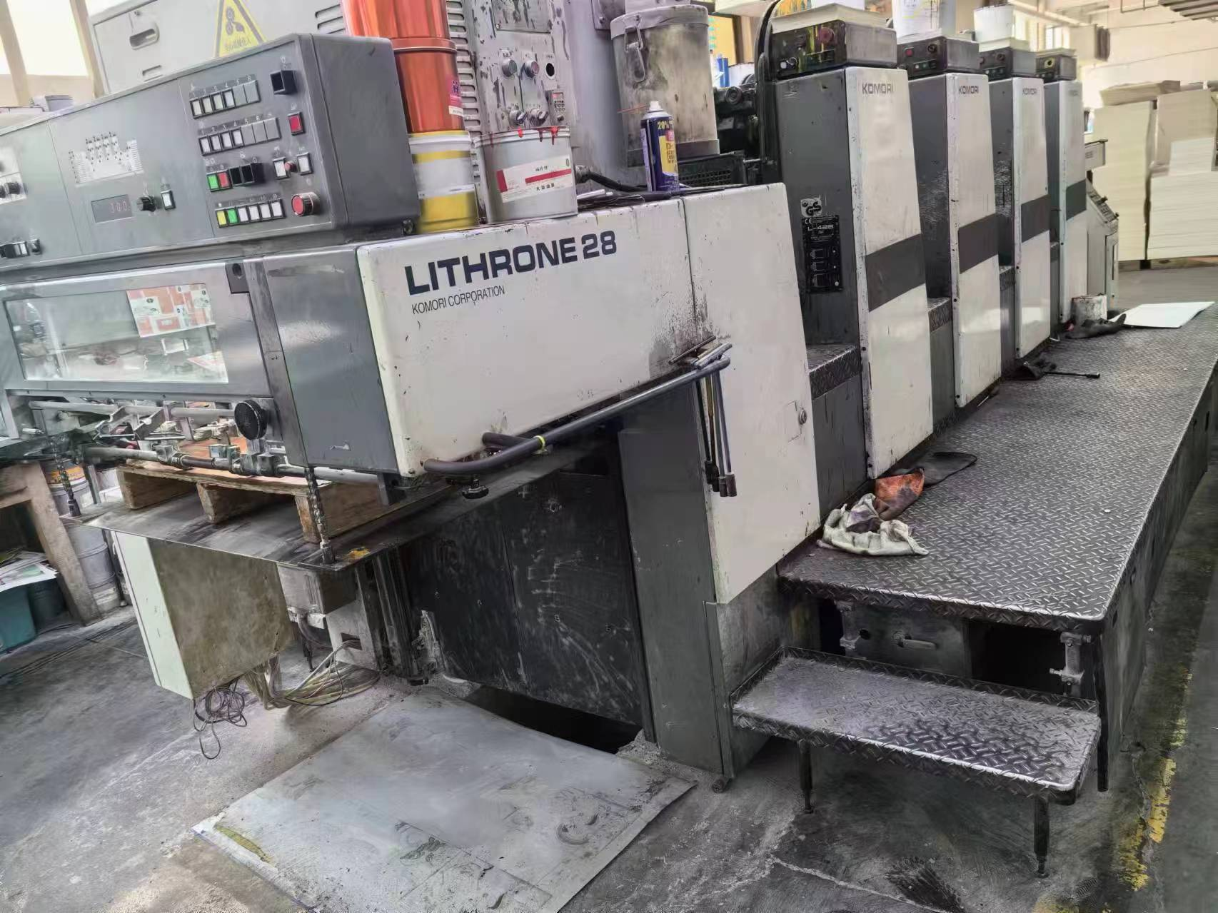 Used Komori 4 Color Offset Printing Machine Komori 428 Komori Lithrone 428 14000KGS