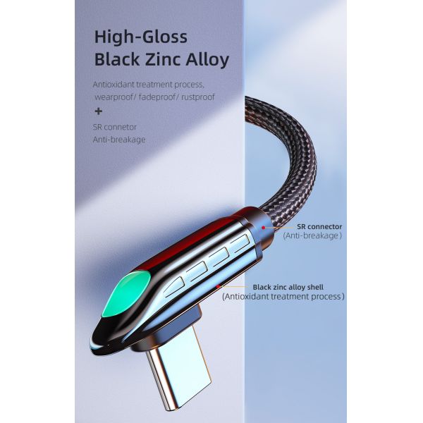 Essager 2021 Fast Charge T Shaped Type C USB Cable 5A 0.5M 1M 2M