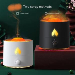 China Jellyfish Fire Volcano Humidifier Air Diffuser Wholesale Portable Flame Oil Essential Aroma Mini Volcanic Diffuser on sale