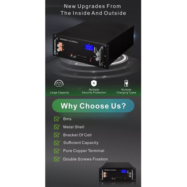 LiFePO4 Lithium Battery 48V 100AH 200AH OEM ODM Stackable Household off Grid Battery Power Home Solar Energy Storage