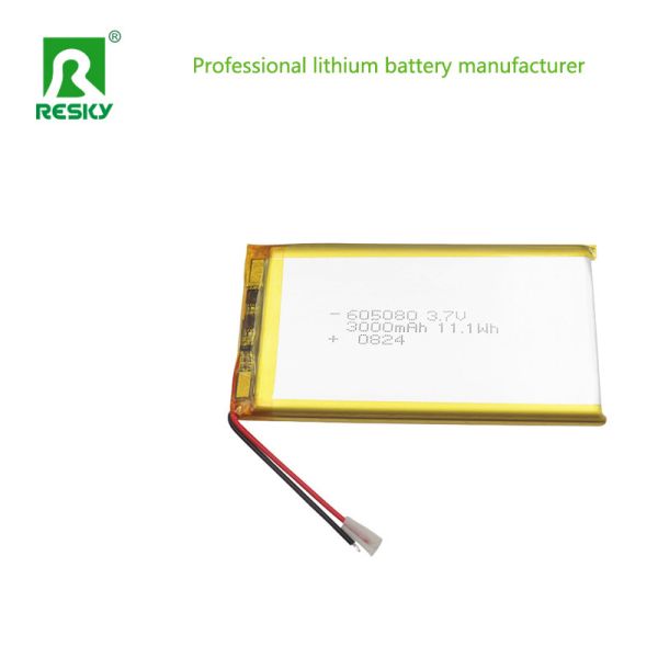 Rechargeable Lithium polymer battery cell 3.7V 3000mAh 605080 for Power Bank