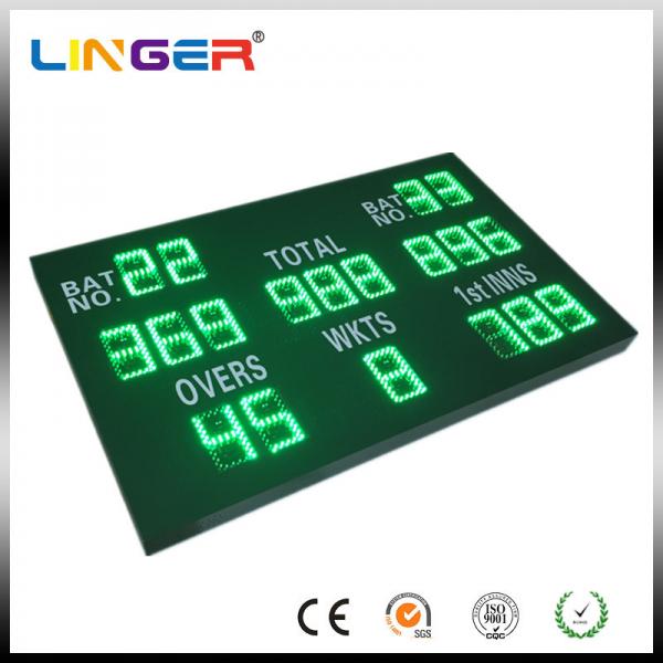 Buy Green Color Digital Cricket Scoreboard , Electronic Sports Scoreboard With Wireless Control Box at wholesale prices